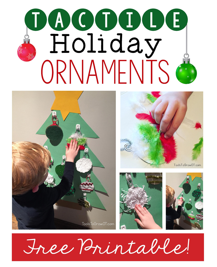 Tactile Ornaments - Sensory Holiday and Christmas fun for kids!