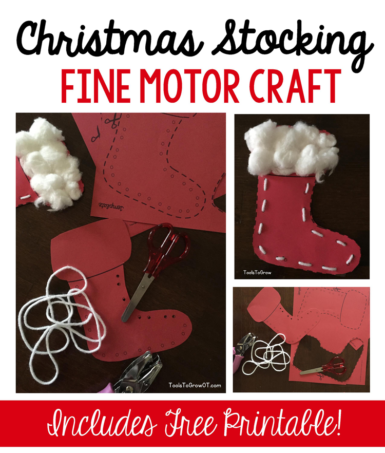 Christmas Fine Motor Stocking Activity