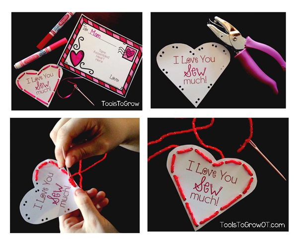 Valentine's Day Fine Motor Activity by Tools to Grow
