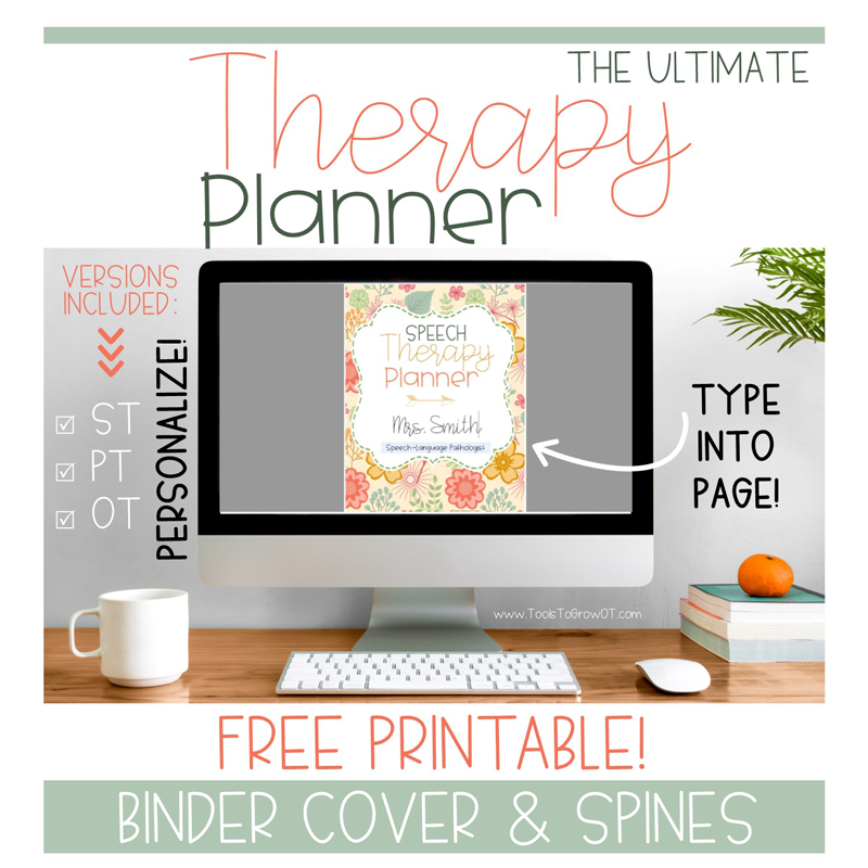 Therapy Planner - FREE Binder Cover Page