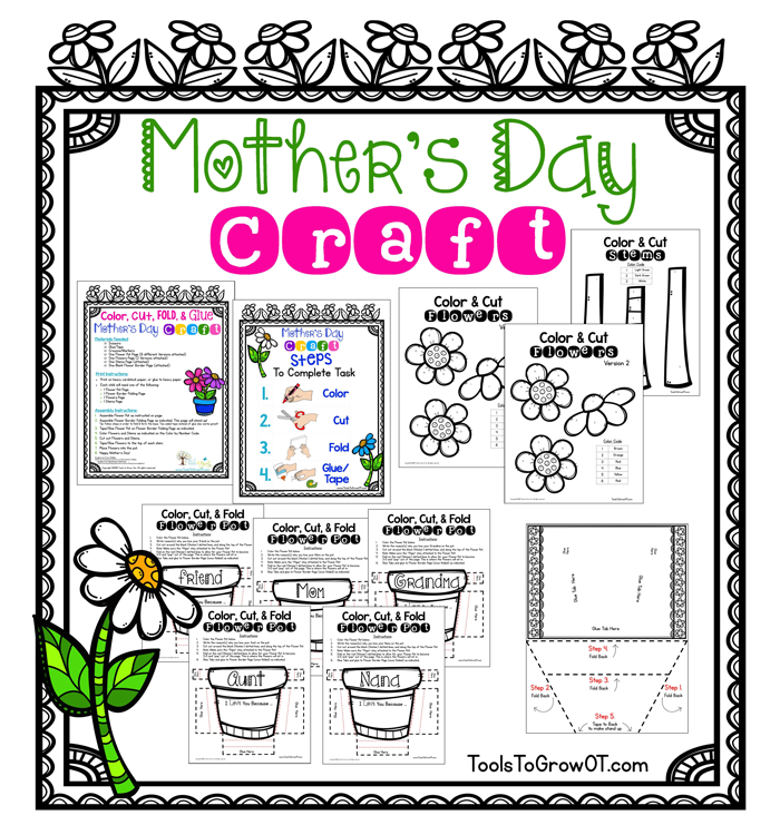 Mother's Day 3-D Flower Craft Activity