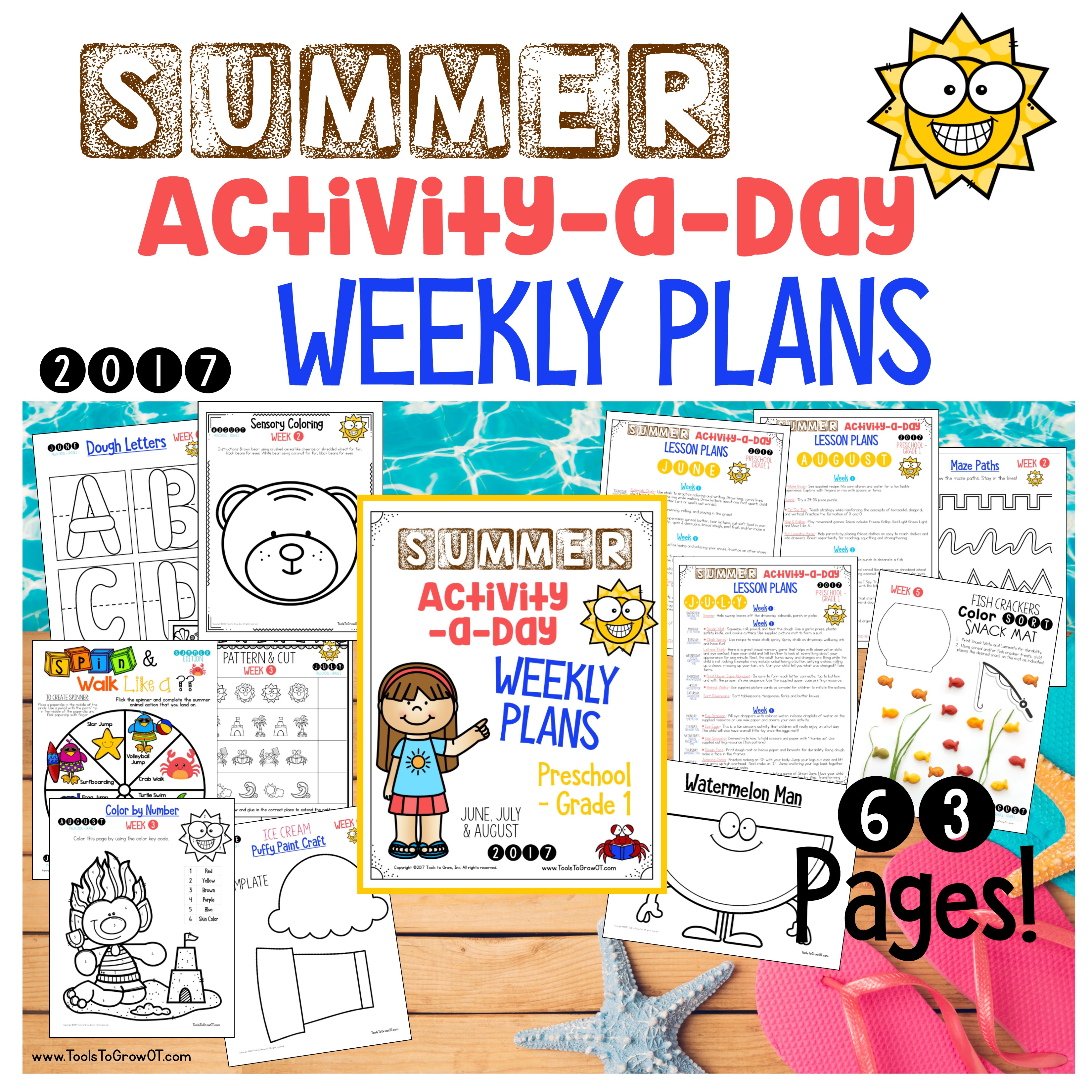 Fun In The Sun! ActivityaDay Calendars & Weekly Plans 2017 Blog