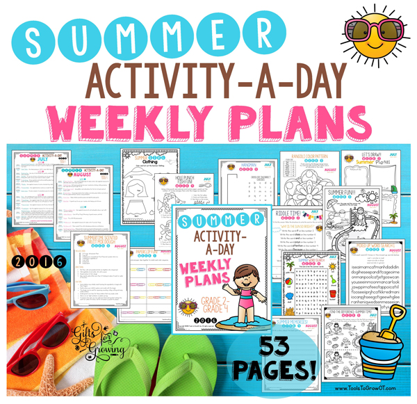 Summer Activity a Day Weekly Plans & Activities for Kids
