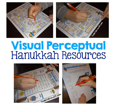 Hanukkah Visual Perceptual Activities by Tools to Grow