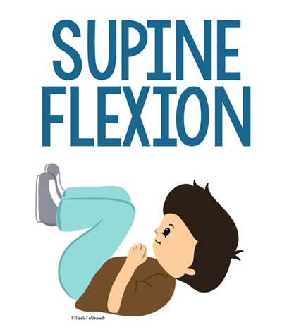 Meatball position/Supine Flexion - Copyright ToolsToGrowOT.com