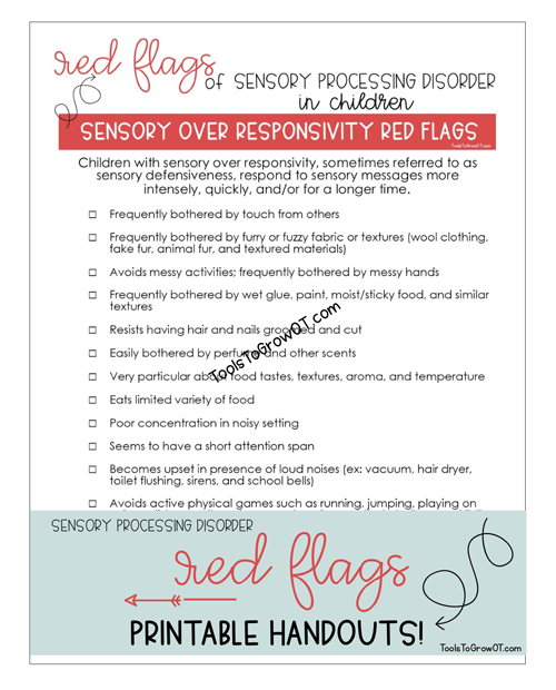 Red Flags - Sensory Processing Disorder