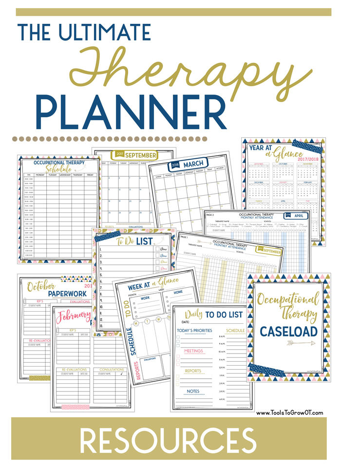 The Ultimate Therapy Planner - Tools for Occupational Therapists 