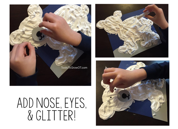 Fluffy Polar Bear - Tactile children's craft activity