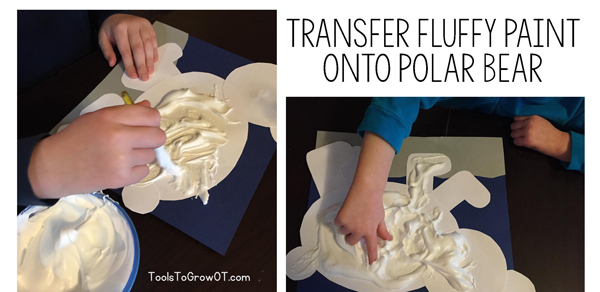 Fluffy Polar Bear - Tactile children's craft activity 