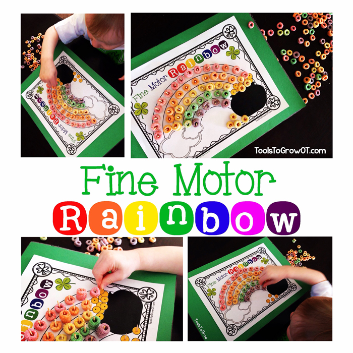 Fine Motor St. Patrick's Day Rainbow - Tools to Grow