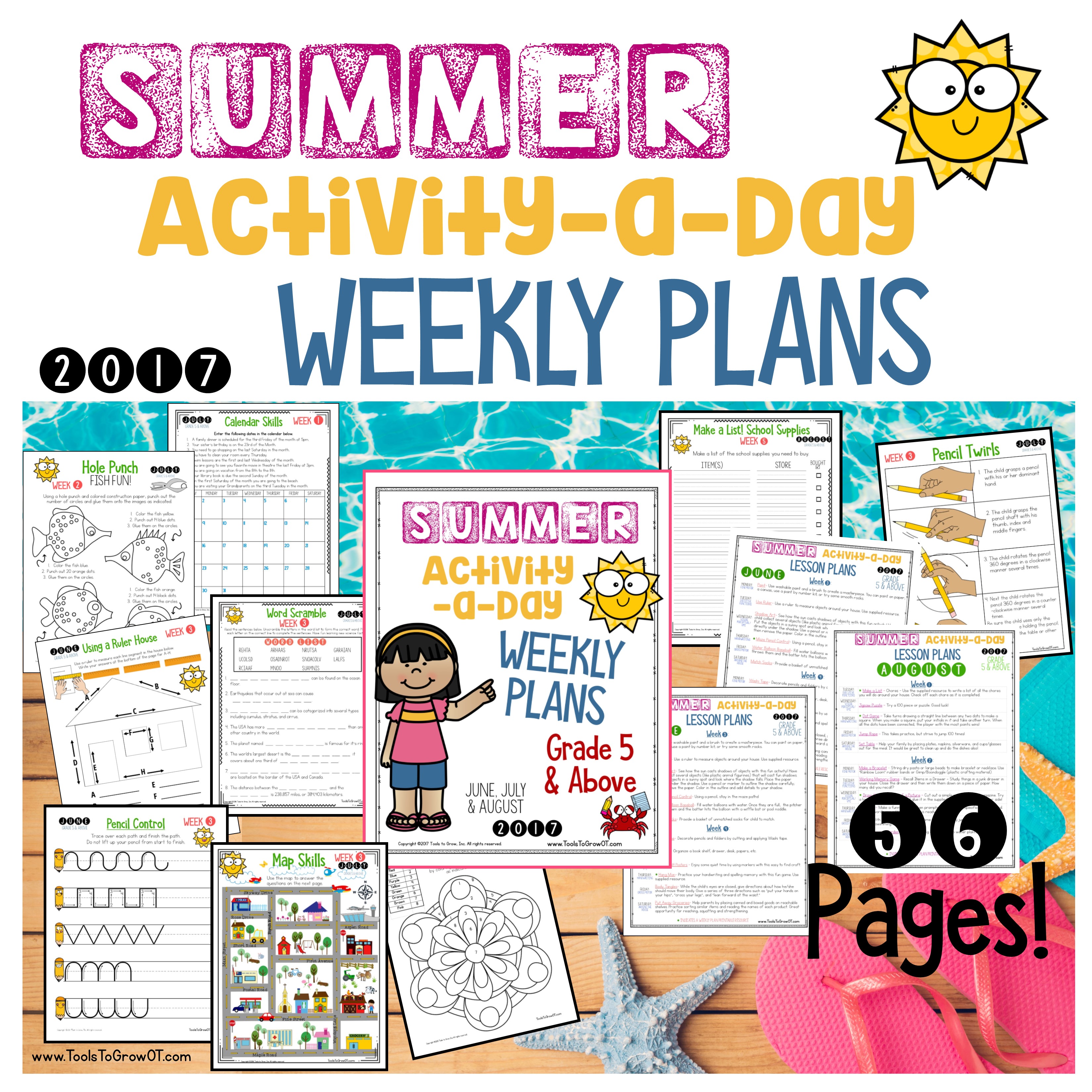 Summer - Activity a Day & FREE Calendars 2017 