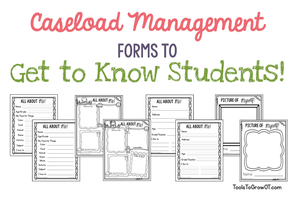 Caseload Management Forms to Get to Know Students