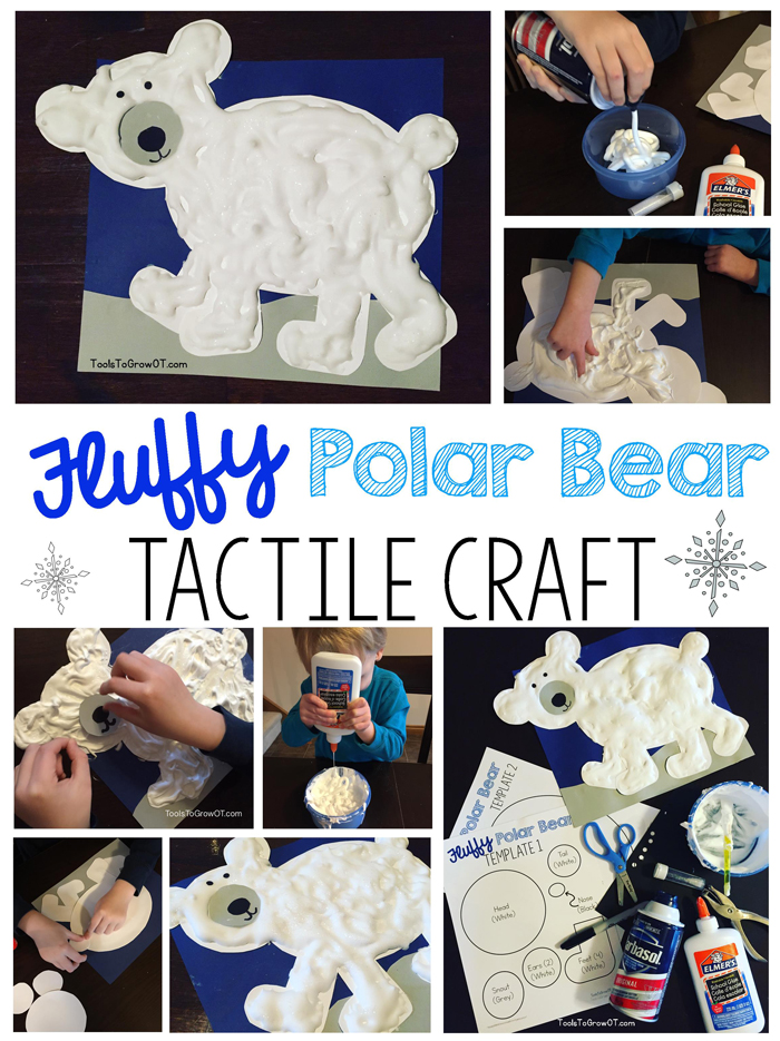 Fluffy Polar Bear - Tactile children's craft activity  