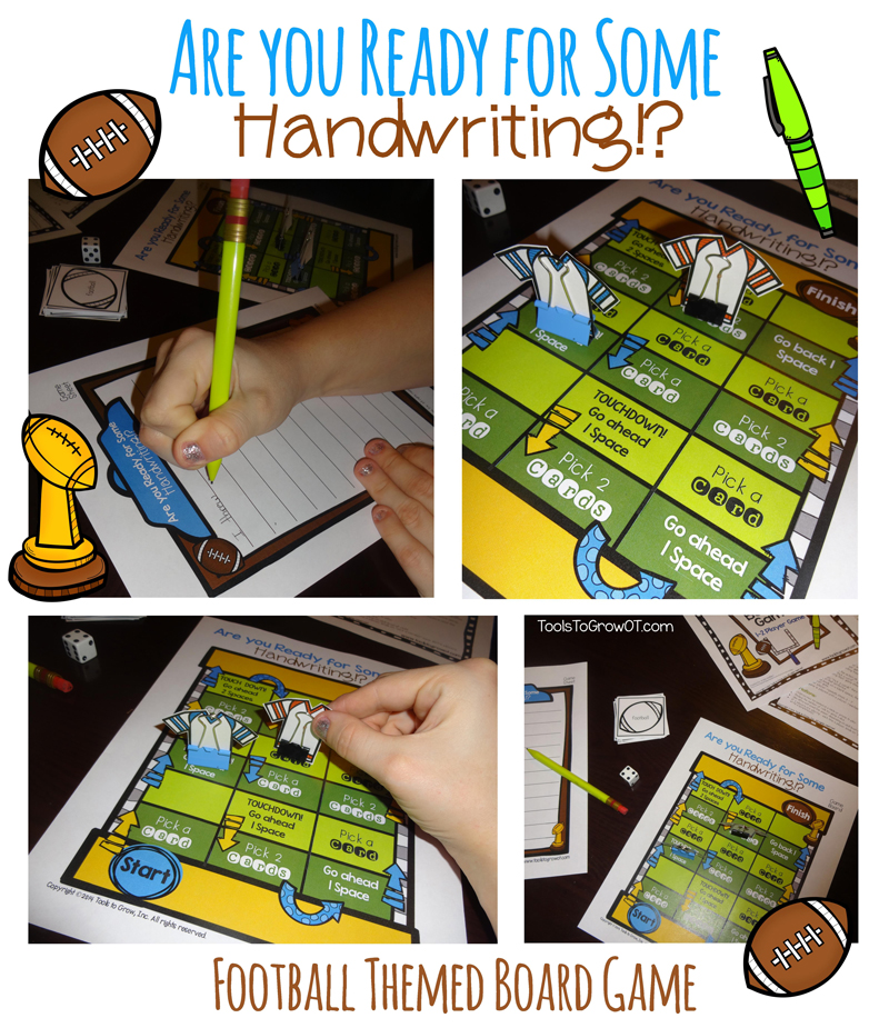 Football Handwriting Board Game - Tools to Grow