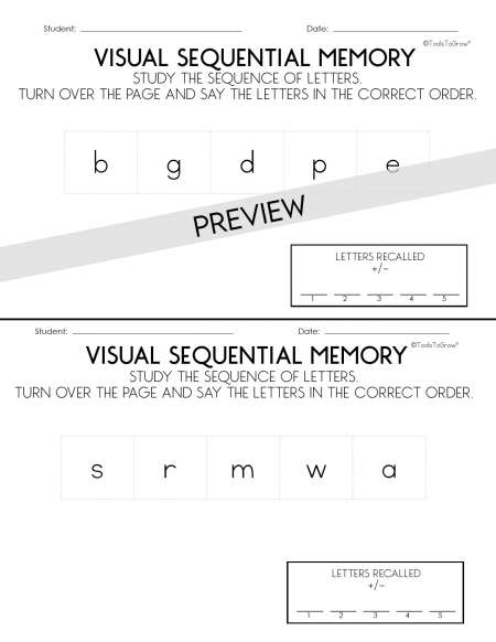 VR Type 1: Complete the letter sequence 