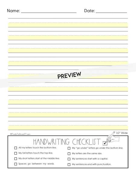 Printable Lined Portrait Letter Wide Rule Hole Punch