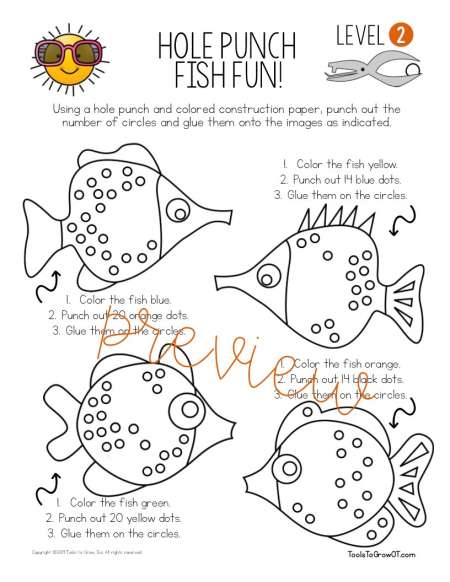 Hole Punch Activities Fine Motor Skills Therapy Resources Tools To Grow Inc
